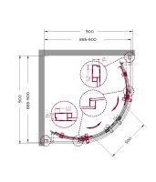 Душевой уголок BelBagno MARINO-R-2-90-C-Cr