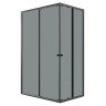Душевое ограждение Niagara Eco NG-1012-14QT (120х80х190) прямоугольник,раздвижное,черный,стекло тонированное,1 место
