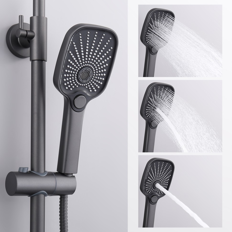 Душевая система Splenka для ванны и душа S40.24.07 Серый