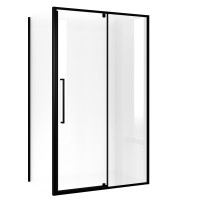 Душевое ограждение Niagara Nova NG-85-12AB-A100B-34 (120х100х195) прямоугольник,черный матовый,дверь распашная,стекло прозрачное,2 места