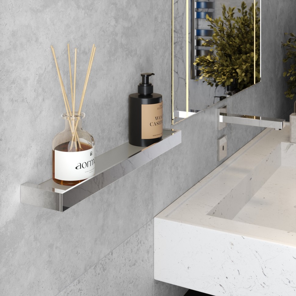 Полка в ванную стеклянная Timo Petruma 15272/00 хром