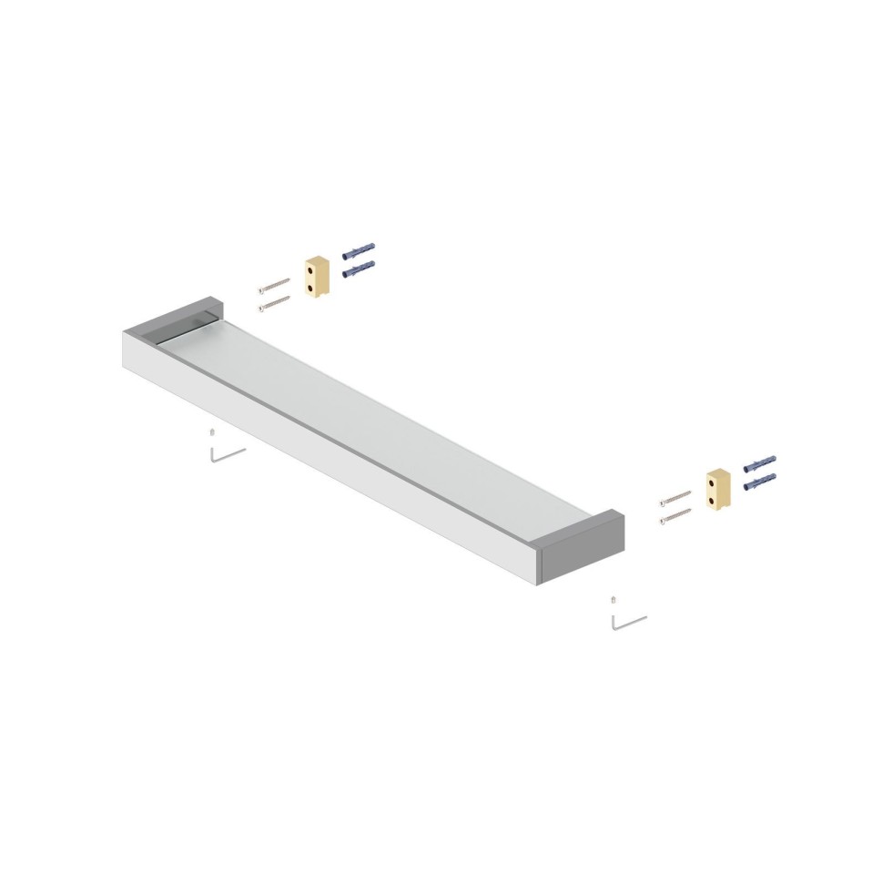 Полка в ванную стеклянная Timo Petruma 15272/00 хром
