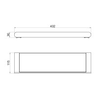 Полка стеклянная Timo Saona 13072/03 черный