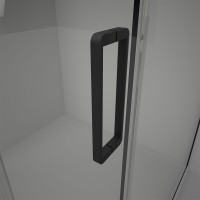 Душевая дверь Veconi Vianno VN-75B, 1400x2000, черный матовый, стекло прозрачное