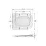 Сиденье для унитаза Grossman GR-4464SQ тонкое,белое,1 место