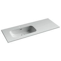 Раковина накладная мебельная CERAMICANOVA Element с отверстием под смеситель чаша слева 1210x465x180 мм цвет белый CN7006L