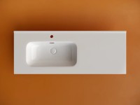 Раковина накладная мебельная CERAMICANOVA Element с отверстием под смеситель чаша слева 1210x465x180 мм цвет белый CN7006L