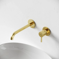 Смеситель для раковины SANCOS Etna с внутренней частью, брашированное золото, PVD покрытие, арт. SC9004BG