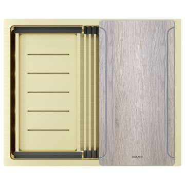 Мойка нерж. сталь NEXT-MULTI SINK 54 UNI, PM785445-LG, светлое золото, 540х450мм, Paulmark