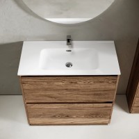 Тумба под раковину SANCOS Libra Floor напольная, 990х450х840, c двумя ящиками оснащенными доводчиками, дуб чарльстон, арт. LB100FECH