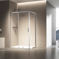 Душевой уголок Slim 8mm VSR-6SL8012CL, 1200*800, хром, стекло прозрачное