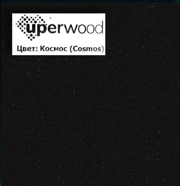 Раковина для ванной 86 см, Uperwood Parma Quartz, черная матовая, космос