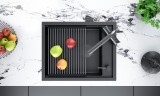 Мойка нерж. сталь SHELF 58 UNI, PM725846-GM, вороненая сталь, 580х460мм, Paulmark