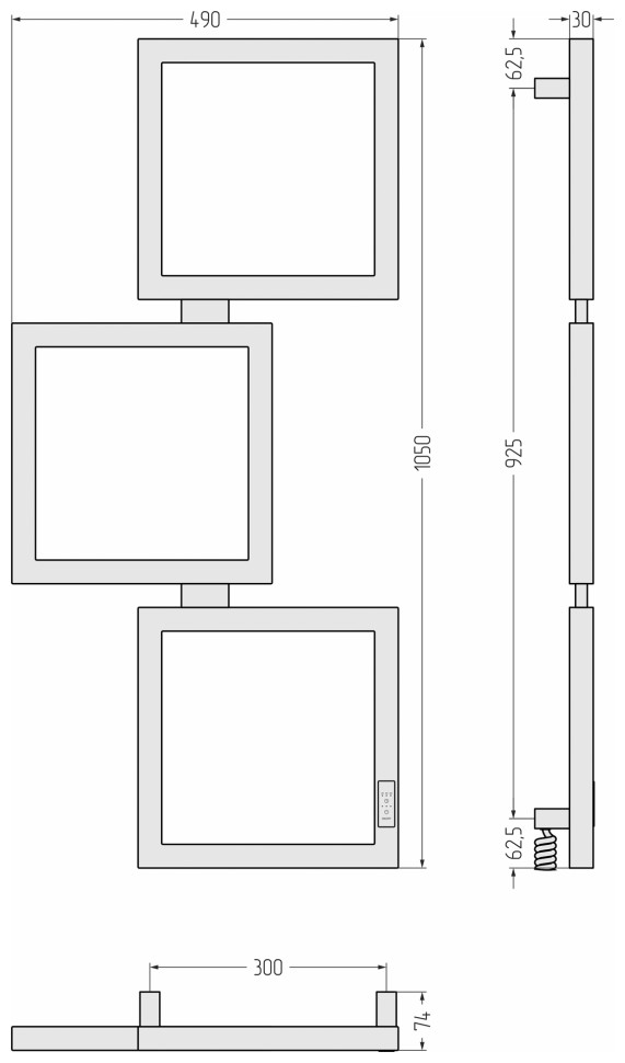 Этюд ES 1050х500 правый