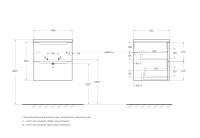 База под раковину подвесная BelBagno ETNA-500-2C-SO-RG Rovere Grigio
