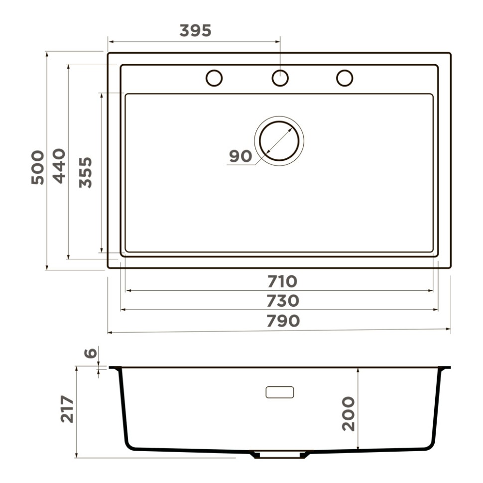 Кухонная мойка Omoikiri Sintesi 79-CN Artceramic/canyon