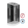 Душевая кабина Niagara Eco NG-4512-14R BLACK (120х80х215) низкий поддон(13см),стекло мозаика,3 места