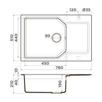 Кухонная мойка Omoikiri Yonaka 78-LB-BE Artgranit/ваниль