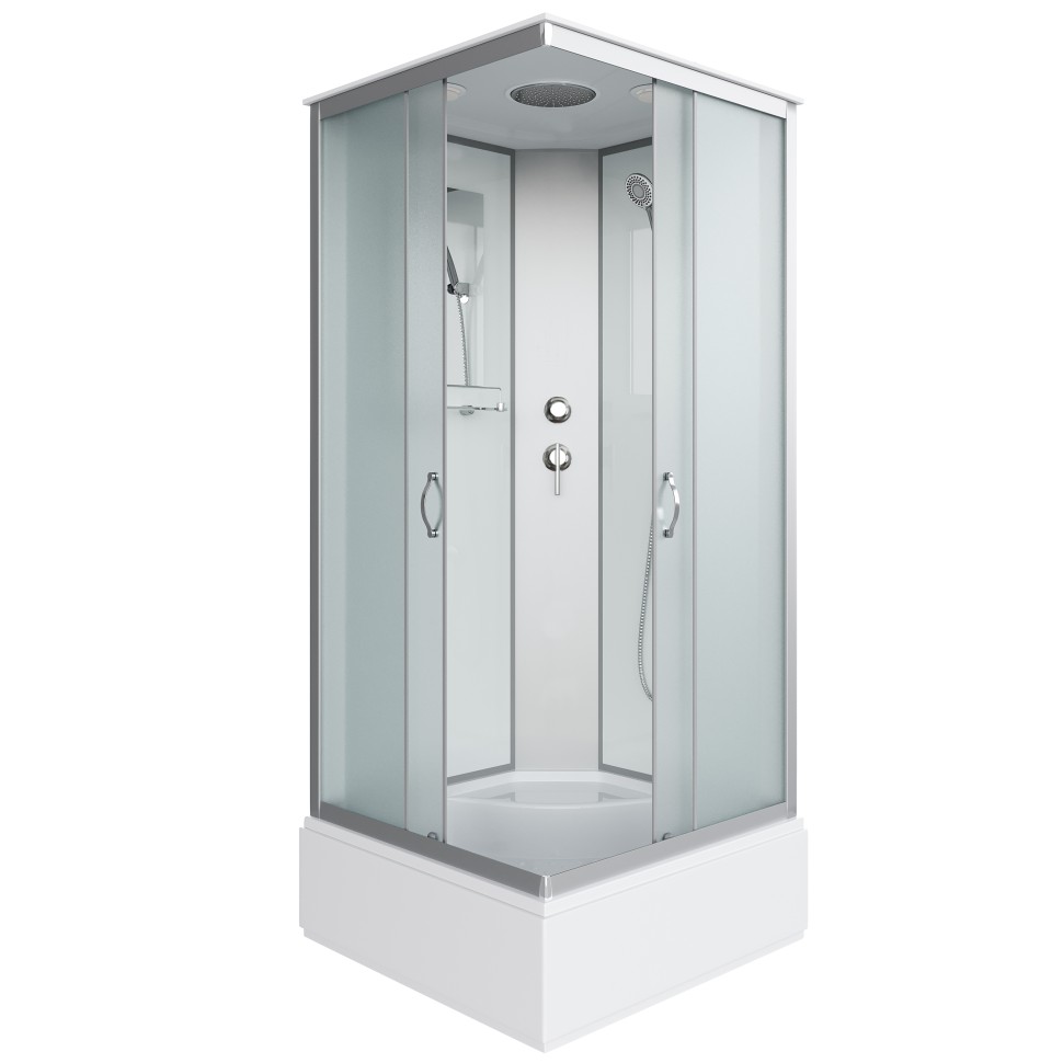 Душевая кабина Niagara Classic NG-1108-14 (90х90х215) средний поддон(26см),стекло матовое,4 места с полкой