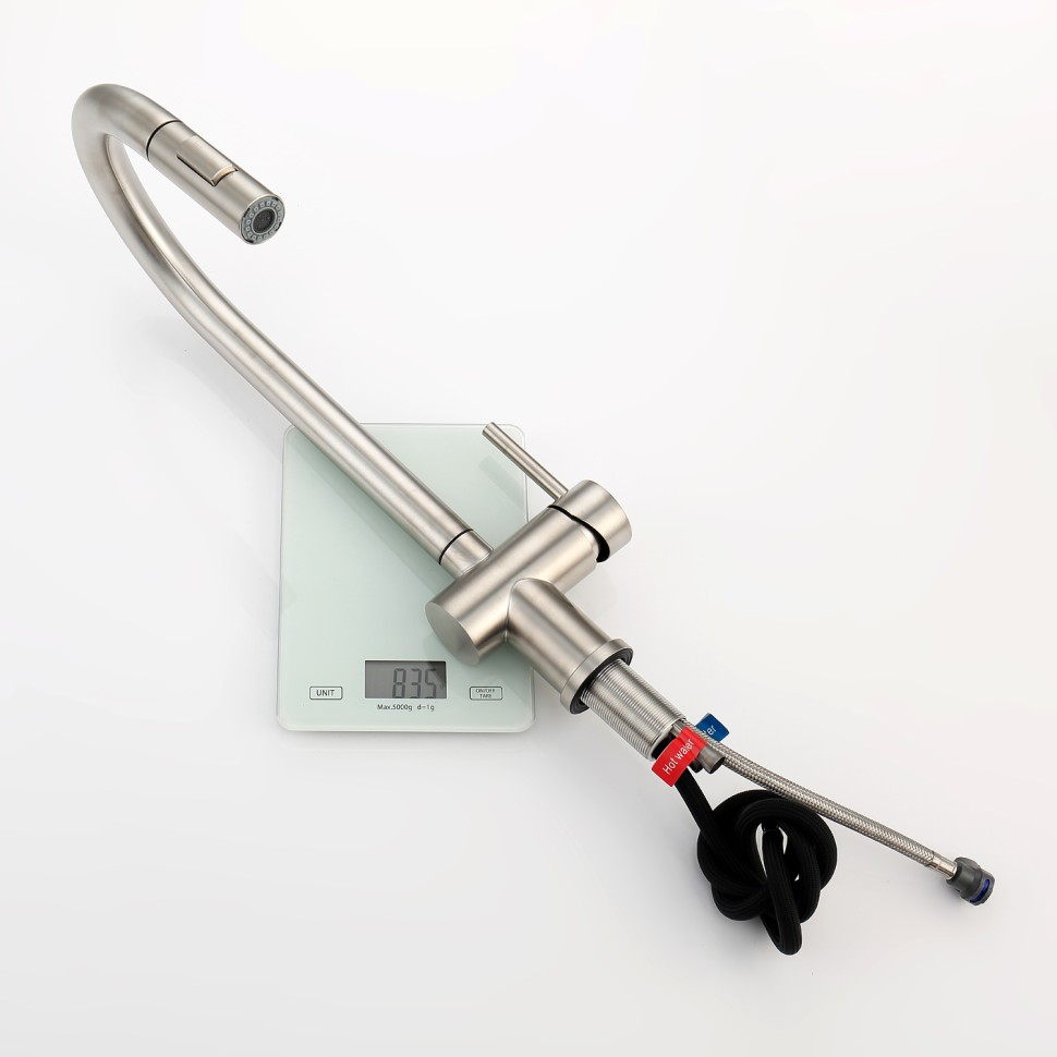 Смеситель Splenka для кухни с выдвижным изливом S204.49.05 Сатин