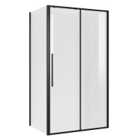Душевое ограждение Niagara Nova NG-84-13AB-A80B-34 (130х80х195) прямоугольник,черный матовый,дверь раздвижная,стекло прозрачное,2 места