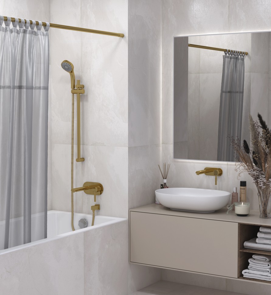 Карниз для ванной прямой / L 1600