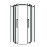 Душевое ограждение Grossman Classic 301.K33.04.1010.21.00 (100х100х195) четверть круга,раздвижная,черный матовый,стекло прозрачное, 1 место