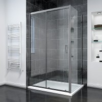 Душевой угол Veconi Rovigo RV-055GM, 1100х700х1950, оружейная сталь, прозрачное стекло