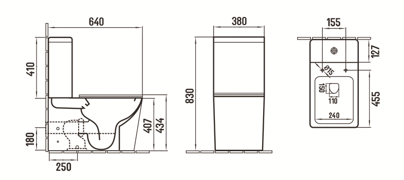 Унитаз напольный Ceramalux 2170 AXMC