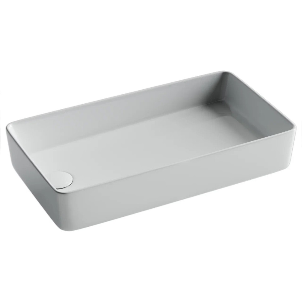 Раковина накладная со смещенным сливом, с возможностью установки на столешницу под стиральную машину, 620x340x110, цвет белый