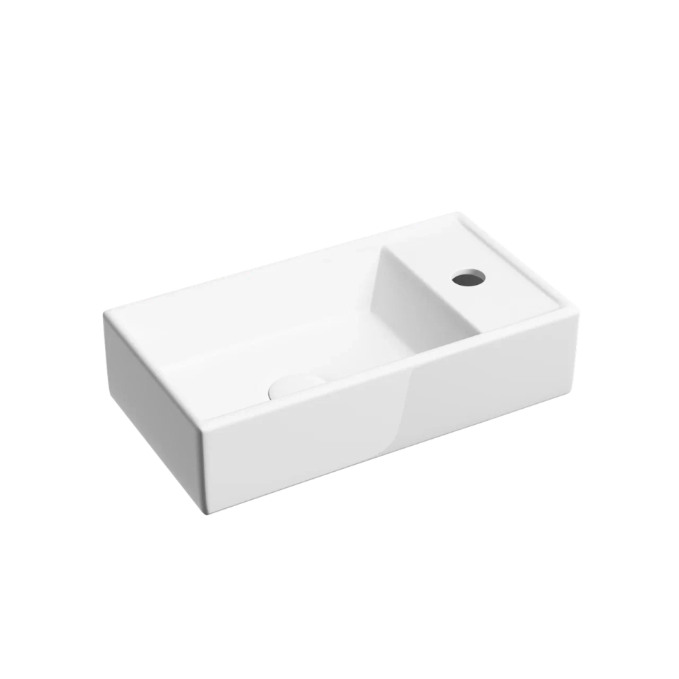 Умывальник подвесной прямоугольный (чаша слева, отверстие под смеситель справа) Element 407x217x100