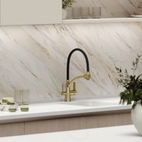 Смеситель для кухни SANCOS Eri с возможностью подключения фильтра, цвет полированное золото, PVD покрытие, арт. SC4001ZG