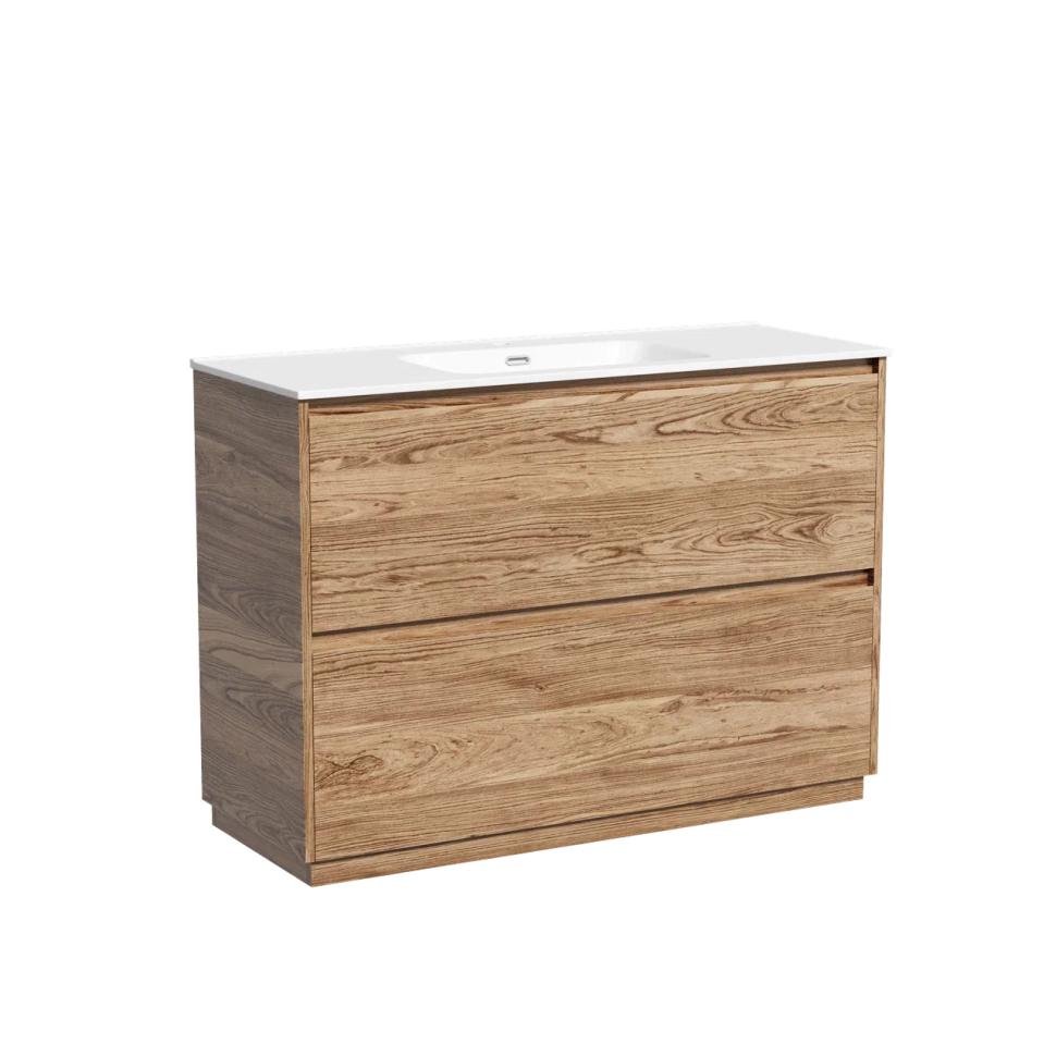 Тумба под раковину SANCOS Libra Floor напольная, 1190х450х840, c двумя ящиками оснащенными доводчиками, дуб чарльстон, арт. LB120F-1ECH