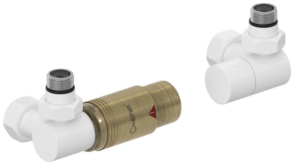 Автоматический терморегулятор 3D левый (G 1/2" НР х G 3/4" НГ)