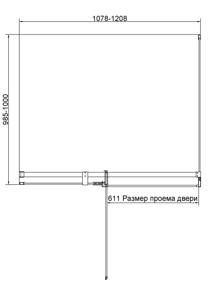 Душевой уголок Экстенза (Extenza) VSR-4EX111210CLG, 1100/1200*1000, брашированное золото, стекло прозрачное