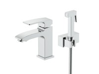 Смеситель Raglo с гигиеническим душем для умывальника хром