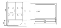 Timo Lux TL-1505 душевая кабина 148*82*220, турецкая баня хамам