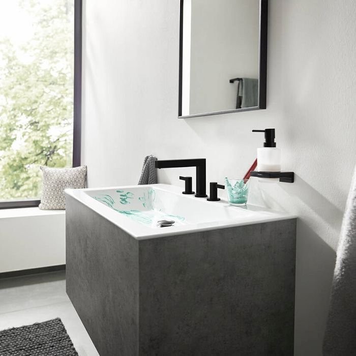 Диспенсер для жидкого мыла Hansgrohe AddStoris, черный матовый, 41745670