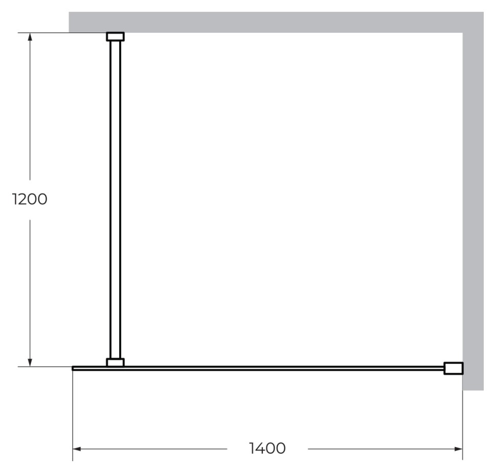 Душевая перегородка CEZARES LIBERTA-L-1-140-120-C-Cr