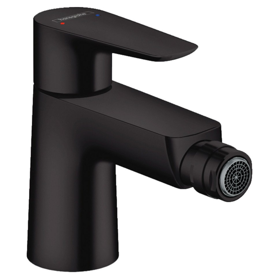 Смеситель для биде Hansgrohe Talis E, со сливным гарнитуром 71720670 черный матовый