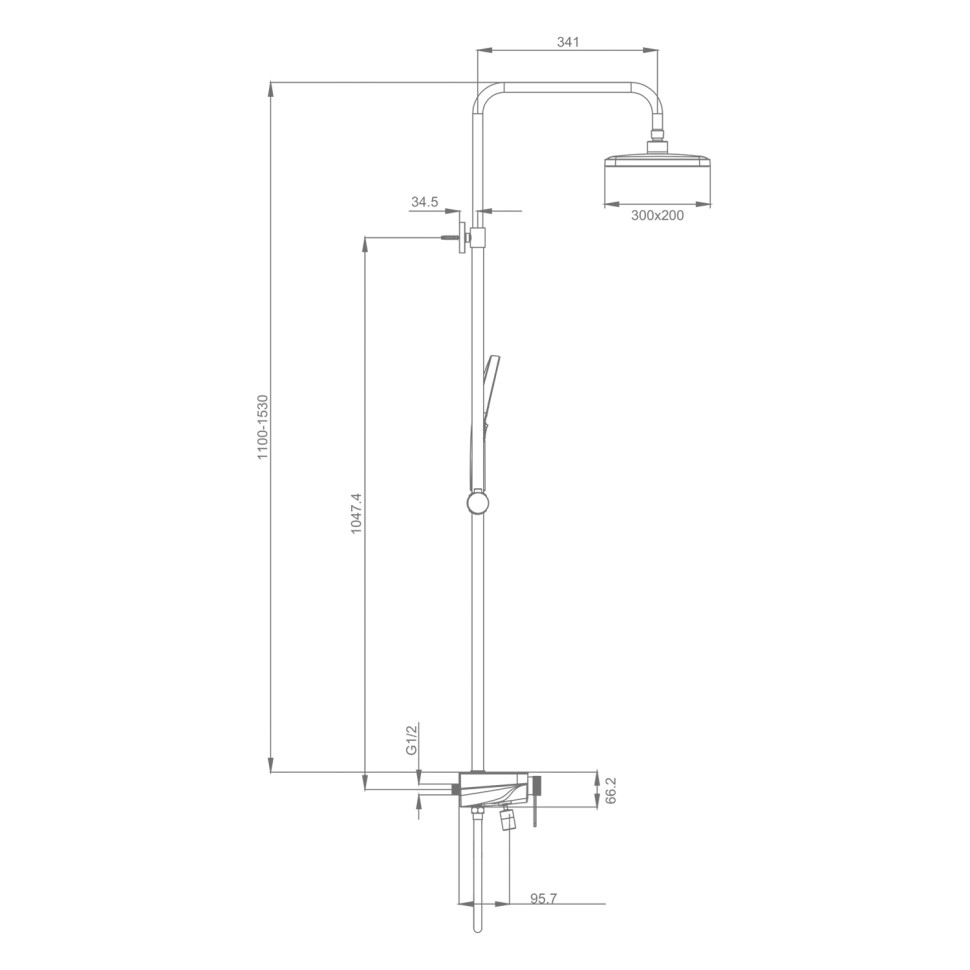 Душевая система Raglo для ванны и душа R60.24 Хром