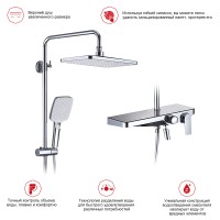 Душевая система Raglo для ванны и душа R60.24 Хром