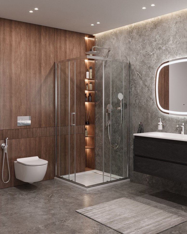 Душевой уголок CEZARES MOLVENO-A-2-80-C-Cr-IV