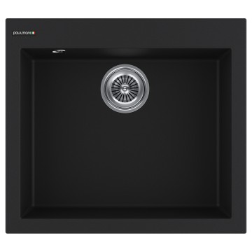 Мойка DEFINI 56, ULTRAGRANIT, PM835650-BLM, BLACK, 560х500 мм, Paulmark