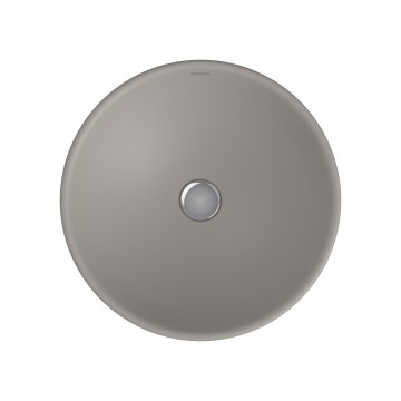 Раковина BERGES Mascon накладная, ? 45 см, матовый серый, без отверстия под смеситель