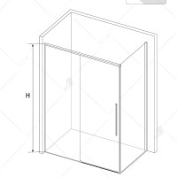 Душевой уголок RGW 150х80х195 см SV-42 SV-12 + Z-050-2 Прямоуг., Хром, Прозрачное, 6 мм Easy Clean (32324258-011)