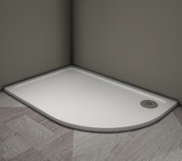 Душевой поддон Veconi Tezeo stone TZ-11L, 1000x800x30, искусственный камень, белый