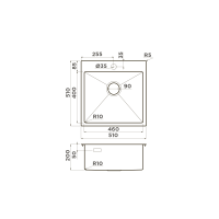 Кухонная мойка Omoikiri Akisame 51-LG нерж. сталь/светлое золото