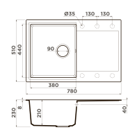 Кухонная мойка Omoikiri Daisen 78T-WH Tetogranit/белый