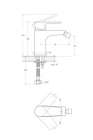 Смеситель для биде CEZARES NAUTIC-BS1-01-W0